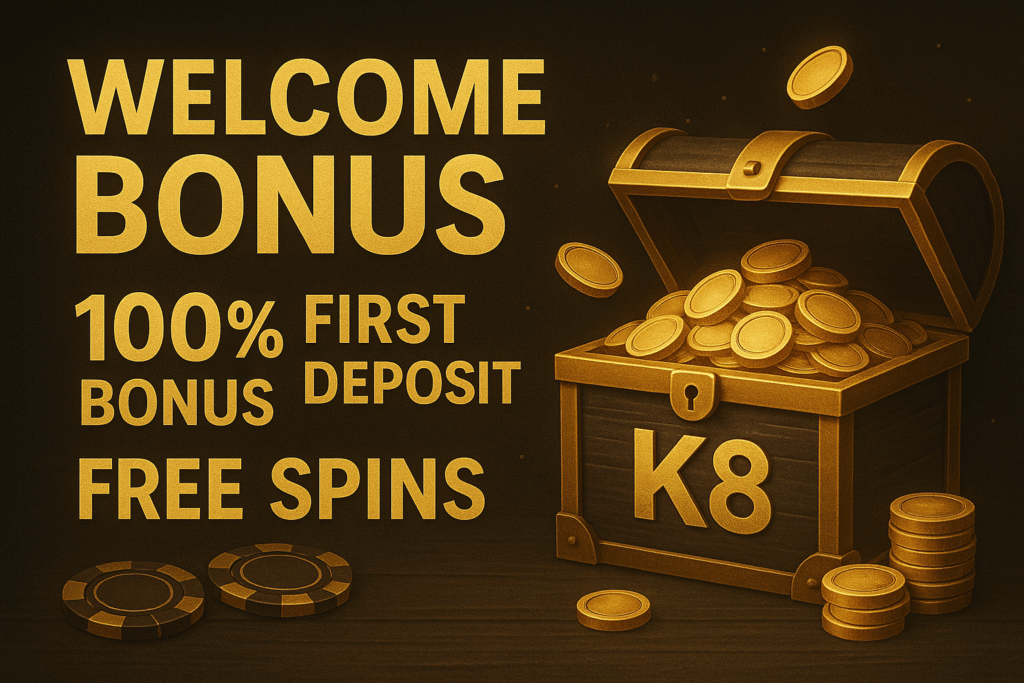 k8.io Online Casino in 2025 – Proven Bonuses, Real-Time Action & Risk-Free Registration 2 k8 Welcome Bonus