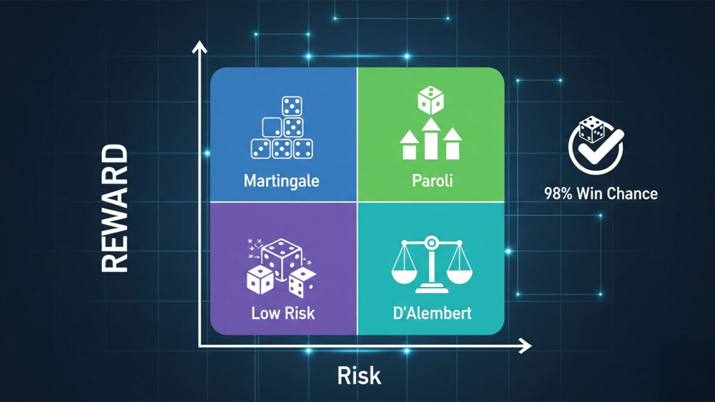 Dice Game Strategy: A Pro's Guide to Winning at Crypto Dice (2025) 3 Each dice game strategy has a different balance of risk and reward.
